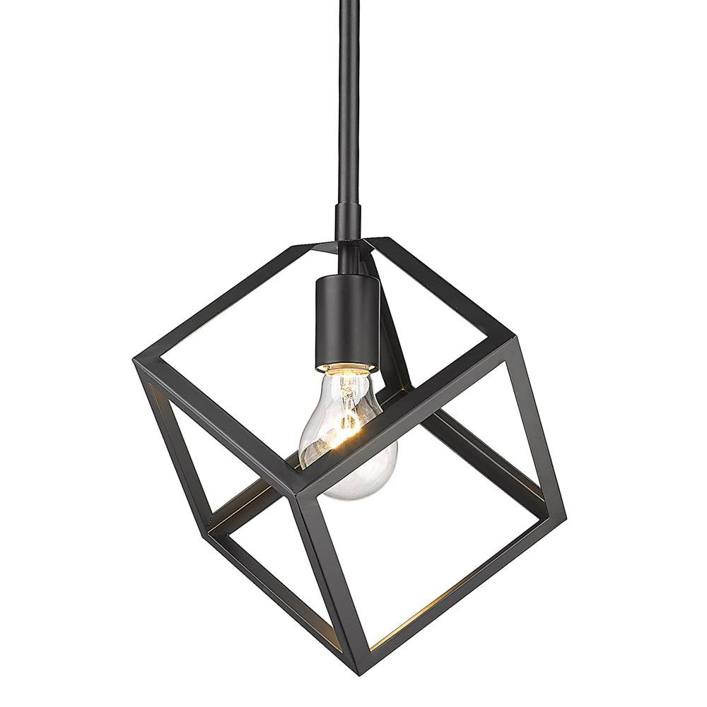 Golden Lighting 2086-M1L BLK Matte Black Golden Lighting Cassio 1-light Pendant In Matte Black Image 5