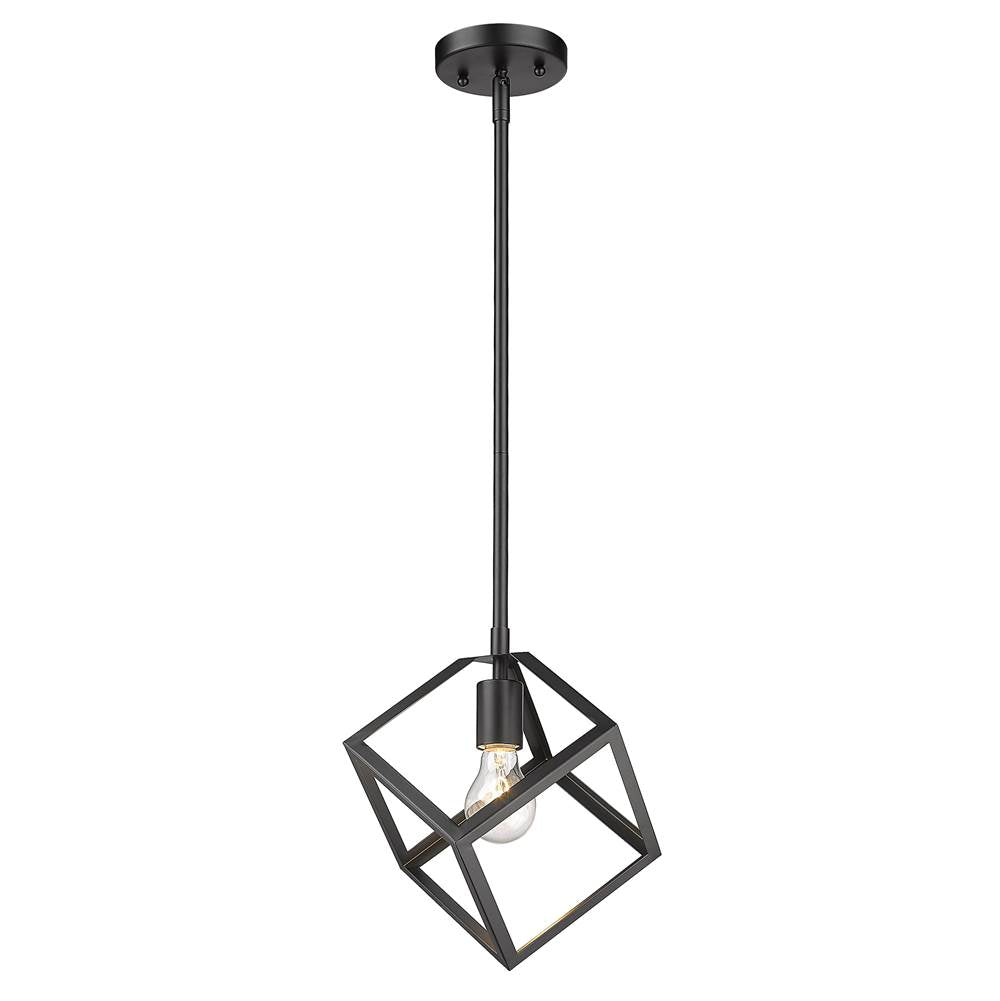 Golden Lighting 2086-M1L BLK Matte Black Golden Lighting Cassio 1-light Pendant In Matte Black Image 4