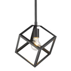 Golden Lighting 2086-M1L BLK Matte Black Golden Lighting Cassio 1-light Pendant In Matte Black Image 1