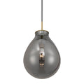 Golden Lighting 2088-12P BCB-SMP Brushed Champagne Brass Wry Lighting Drop 1-light Pendant In Brushed Champagne Brass And Smoke Plated Glass Image 1