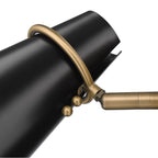 Golden Lighting 2122-1W MBS-BLK Modern Brass Golden Lighting Reeva 1-light Wall Sconce In Modern Brass And Matte Black Shade Image 3