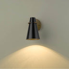 Golden Lighting 2122-1W MBS-BLK Modern Brass Golden Lighting Reeva 1-light Wall Sconce In Modern Brass And Matte Black Shade Image 2