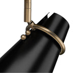Golden Lighting 2122-3SF MBS-BLK Modern Brass Golden Lighting Reeva 3-light Semi-flush Mount In Modern Brass And Matte Black Shade Image 2