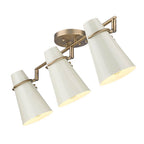 Golden Lighting 2122-3SF MBS-GE Modern Brass Golden Lighting Reeva 3-light Semi-flush Mount In Modern Brass And Glossy Ecru Shade Image 6