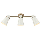 Golden Lighting 2122-3SF MBS-GE Modern Brass Golden Lighting Reeva 3-light Semi-flush Mount In Modern Brass And Glossy Ecru Shade Image 5