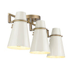Golden Lighting 2122-3SF MBS-GE Modern Brass Golden Lighting Reeva 3-light Semi-flush Mount In Modern Brass And Glossy Ecru Shade Image 3