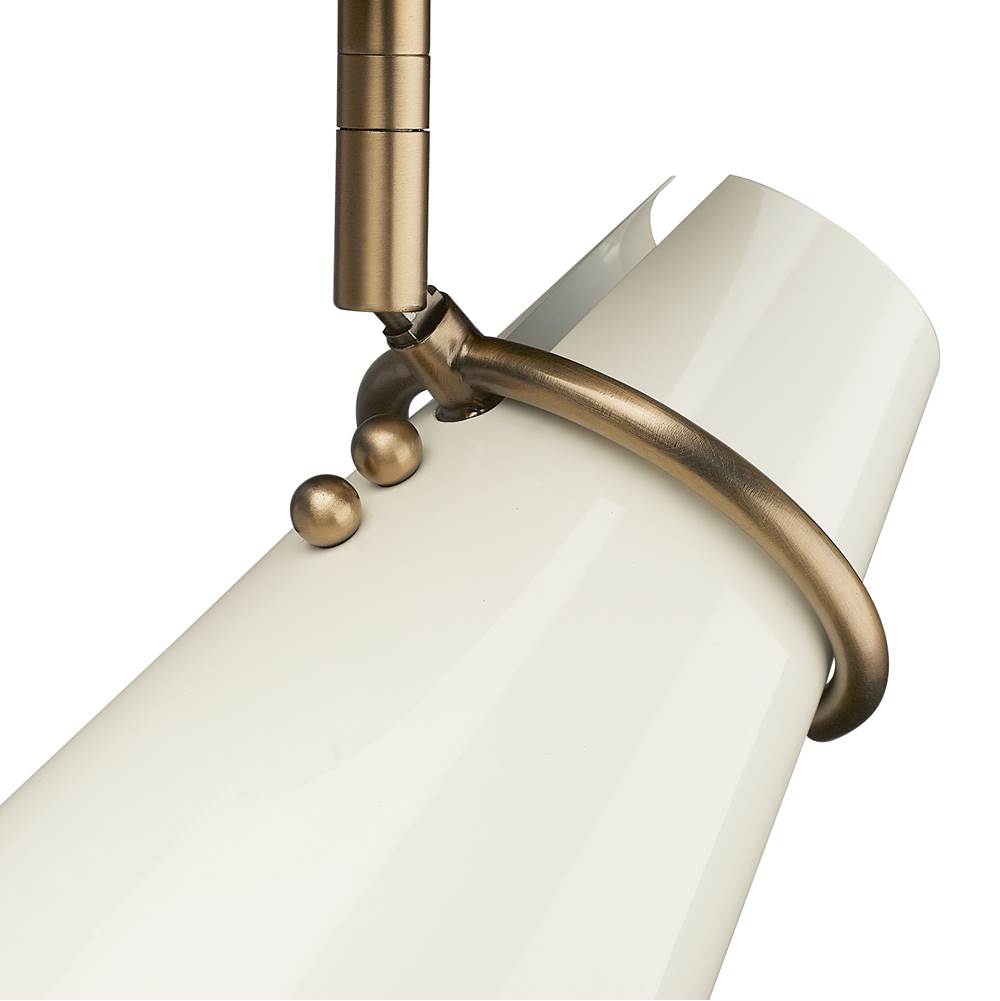 Golden Lighting 2122-3SF MBS-GE Modern Brass Golden Lighting Reeva 3-light Semi-flush Mount In Modern Brass And Glossy Ecru Shade Image 2