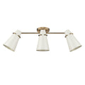 Golden Lighting 2122-3SF MBS-GE Modern Brass Golden Lighting Reeva 3-light Semi-flush Mount In Modern Brass And Glossy Ecru Shade Image 1