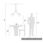 Golden Lighting 2122-5 MBS-GE Modern Brass Golden Lighting Reeva 5-light Chandelier In Modern Brass And Glossy Ecru Shade Image 2