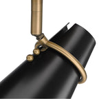 Golden Lighting 2122-SF MBS-BLK Modern Brass Golden Lighting Reeva 1-light Semi-flush Mount In Modern Brass And Matte Black Shade Image 3