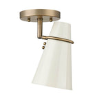 Golden Lighting 2122-SF MBS-GE Modern Brass Golden Lighting Reeva 1-light Semi-flush Mount In Modern Brass And Glossy Ecru Shade Image 4