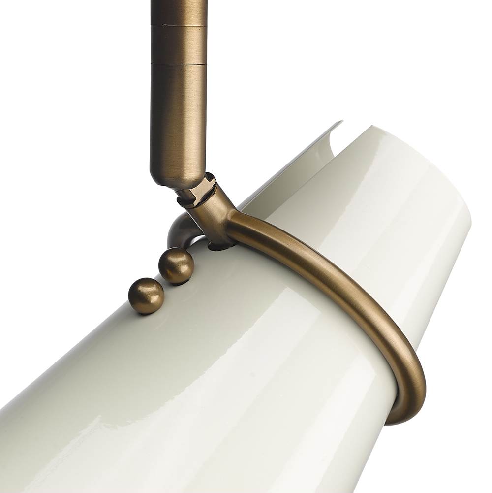 Golden Lighting 2122-SF MBS-GE Modern Brass Golden Lighting Reeva 1-light Semi-flush Mount In Modern Brass And Glossy Ecru Shade Image 3