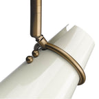 Golden Lighting 2122-SF MBS-GE Modern Brass Golden Lighting Reeva 1-light Semi-flush Mount In Modern Brass And Glossy Ecru Shade Image 3