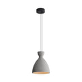 Golden Lighting 2173-10 GCT Matte Black Golden Lighting Aethera 10in Integrated Led Pendant In Grey Cement Image 1