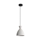 Golden Lighting 2173-10 WCT Matte Black Golden Lighting Aethera 10in Integrated Led Pendant In White Sandstone Cement Image 1