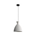 Golden Lighting 2173-14 WCT Matte Black Golden Lighting Aethera 14in Integrated Led Pendant In White Sandstone Cement Image 1