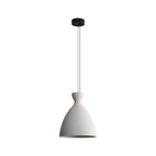 Golden Lighting 2173-14 WCT Matte Black Golden Lighting Aethera 14in Integrated Led Pendant In White Sandstone Cement Image 1