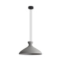 Golden Lighting 2173-22 GCT Matte Black Golden Lighting Aethera 22in Integrated Led Pendant In Grey Cement Image 1