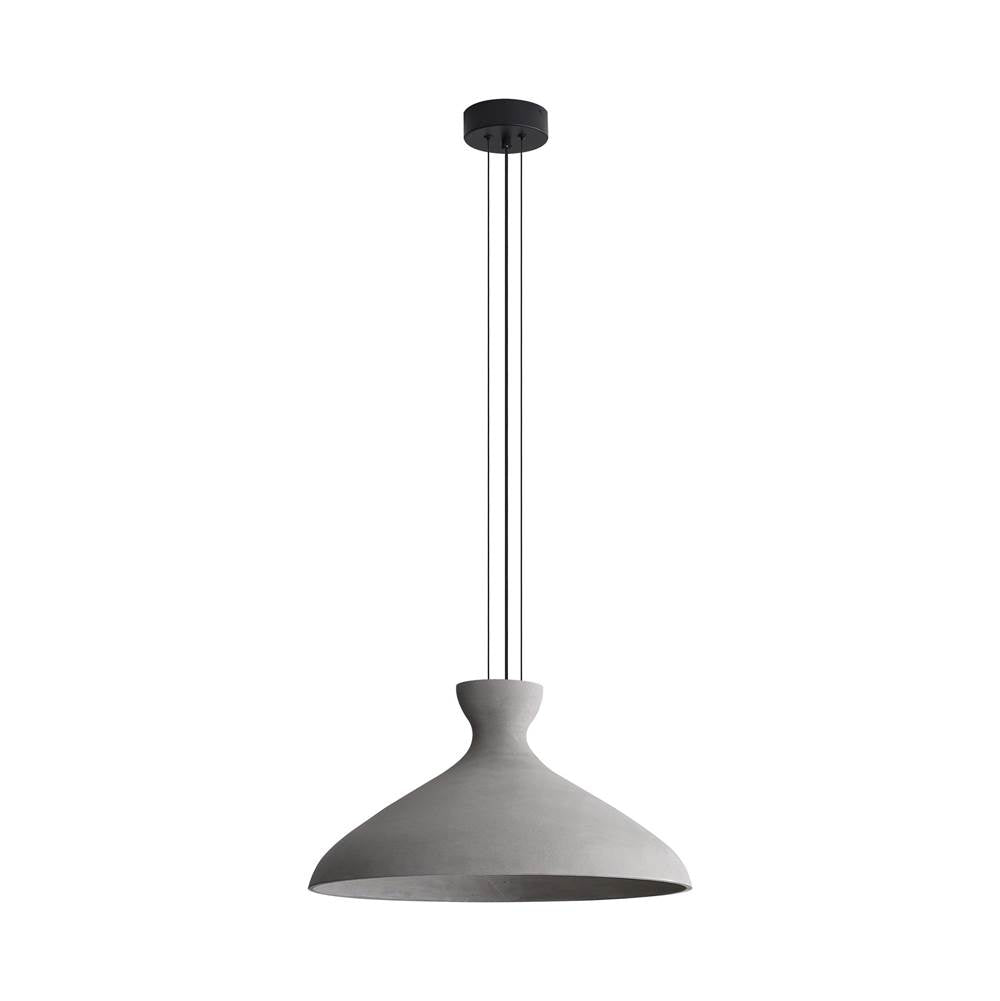 Golden Lighting 2173-22 GCT Matte Black Golden Lighting Aethera 22in Integrated Led Pendant In Grey Cement Image 1