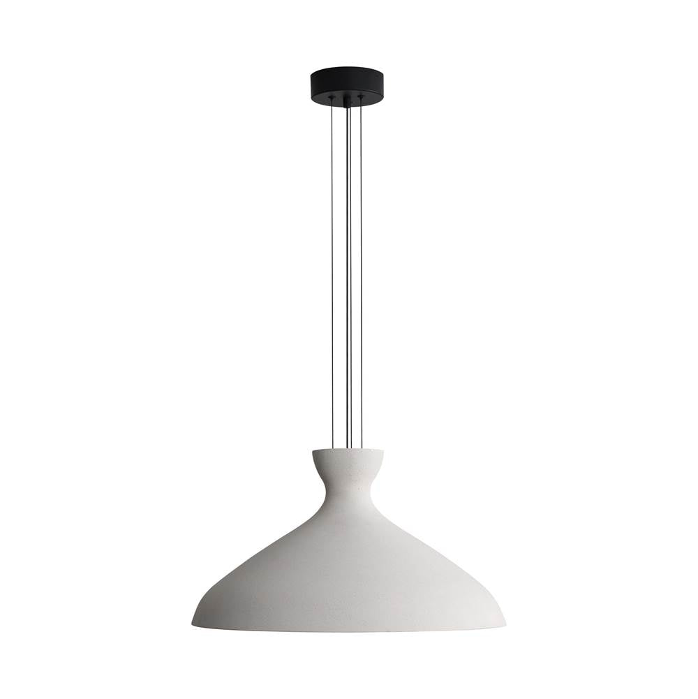 Golden Lighting 2173-22 WCT Matte Black Golden Lighting Aethera 22in Integrated Led Pendant In White Sandstone Cement Image 1