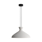 Golden Lighting 2173-22 WCT Matte Black Golden Lighting Aethera 22in Integrated Led Pendant In White Sandstone Cement Image 1