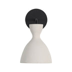 Golden Lighting 2173-OWL WCT Matte Black Golden Lighting Aethera Integrated Led Wall Sconce In White Sandstone Cement Image 1