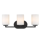 Golden Lighting Manhattan Golden Lighting Manhattan 3-light Vanity In Matte Black