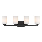 Golden Lighting Manhattan Golden Lighting Manhattan 4-light Vanity In Matte Black