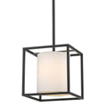 Golden Lighting 2243-M1L BLK-MWS Matte Black Golden Lighting Manhattan 1-light Pendant In Matte Black Image 1
