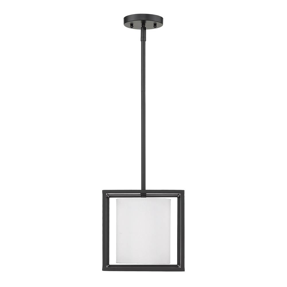Golden Lighting 2243-M1L BLK-MWS Matte Black Golden Lighting Manhattan 1-light Pendant In Matte Black Image 4