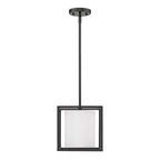 Golden Lighting 2243-M1L BLK-MWS Matte Black Golden Lighting Manhattan 1-light Pendant In Matte Black Image 4