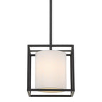 Golden Lighting 2243-M1L BLK-MWS Matte Black Golden Lighting Manhattan 1-light Pendant In Matte Black Image 3