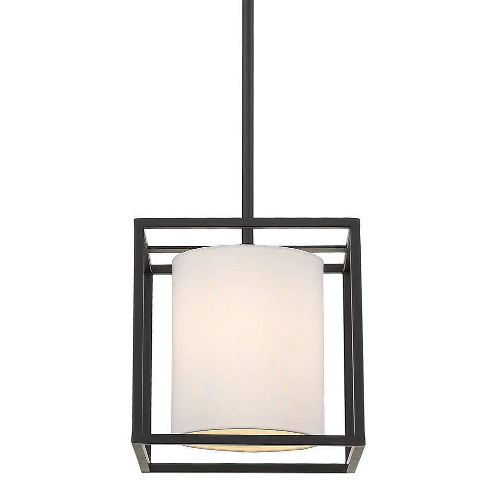 Golden Lighting 2243-M1L BLK-MWS Matte Black Golden Lighting Manhattan 1-light Pendant In Matte Black Image 3