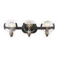 Golden Lighting 2635-BA3 BLK-AB Matte Black Wry Lighting Amari 3-light Vanity In Matte Black Image 1