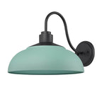 Golden Lighting 2866-OWL NB-NT Natural Black Yep By Golden Lighting Levitt 1-light Outdoor Wall In Natural Black And Natural Teal Shade Image 1