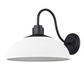 Golden Lighting 2866-OWL NB-NWT Natural Black Yep By Golden Lighting Levitt 1-light Outdoor Wall In Natural Black And Natural White Shade Image 1