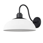 Golden Lighting 2866-OWL NB-NWT Natural Black Yep By Golden Lighting Levitt 1-light Outdoor Wall In Natural Black And Natural White Shade Image 1