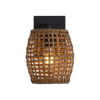 Golden Lighting 3000-1W NB-MAW Natural Black Wry Lighting Weavelight 1-light Wall Sconce In Natural Black Image 1