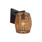 Golden Lighting 3000-1W NB-MAW Natural Black Wry Lighting Weavelight 1-light Wall Sconce In Natural Black Image 5