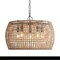 Golden Lighting 3000-5P NB-MAW Natural Black Wry Lighting Weavelight 5-light Pendant In Natural Black Image 1