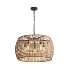 Golden Lighting 3000-5P NB-MAW Natural Black Wry Lighting Weavelight 5-light Pendant In Natural Black Image 5
