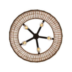 Golden Lighting 3000-5P NB-MAW Natural Black Wry Lighting Weavelight 5-light Pendant In Natural Black Image 6