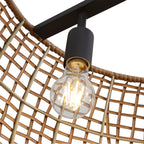 Golden Lighting 3000-5P NB-MAW Natural Black Wry Lighting Weavelight 5-light Pendant In Natural Black Image 4