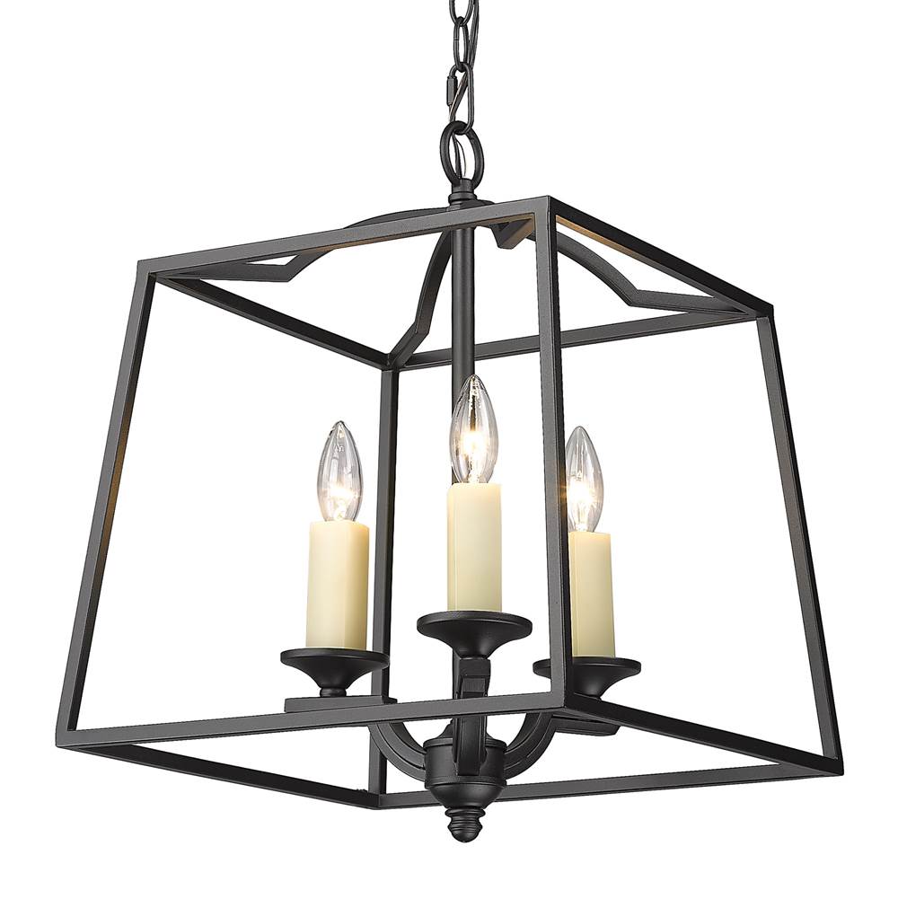 Golden Lighting 3072-3P NB Natural Black Golden Lighting Athena 3-light Pendant In Natural Black Image 5
