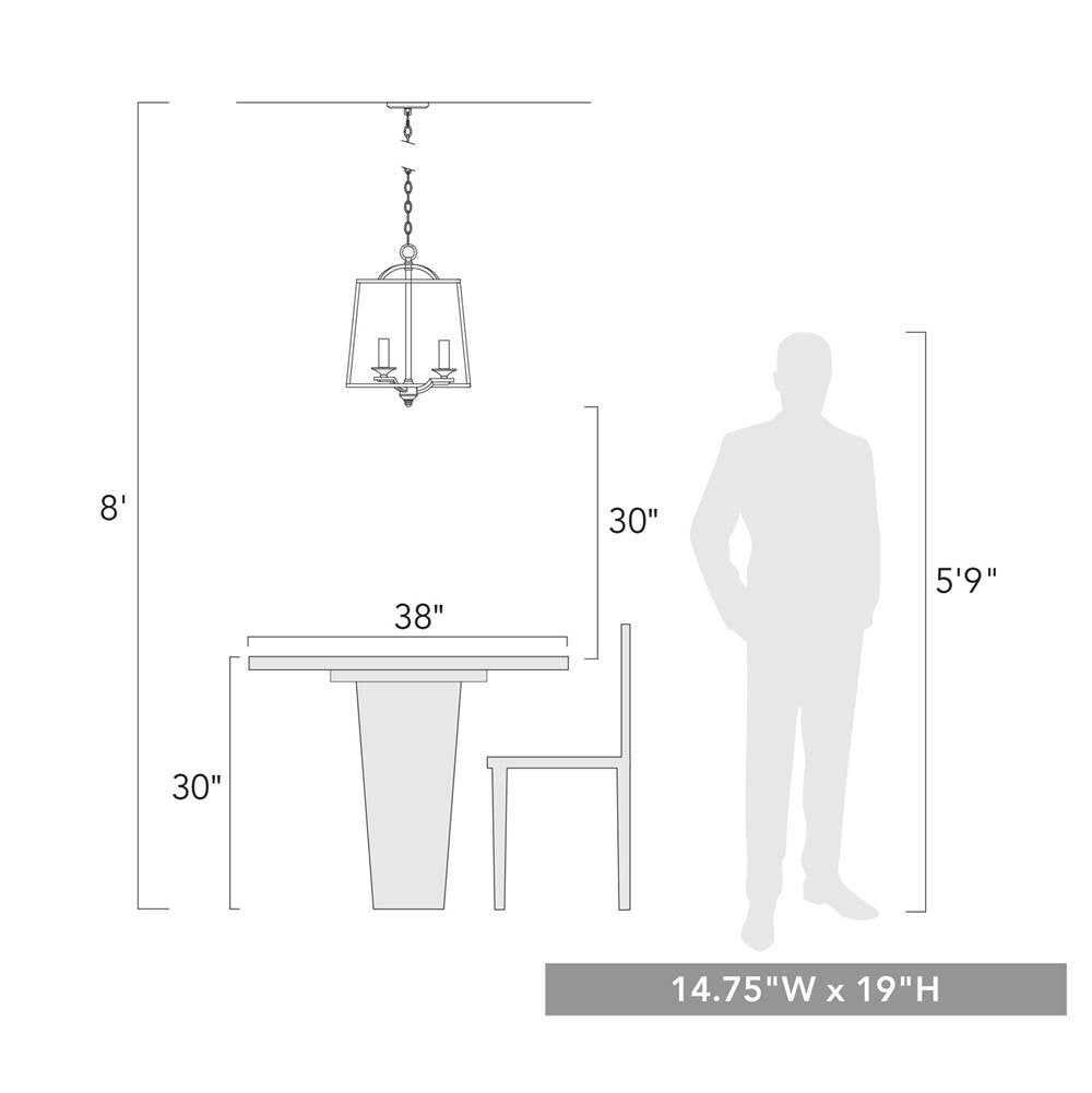Golden Lighting 3072-3P NB Natural Black Golden Lighting Athena 3-light Pendant In Natural Black Image 2