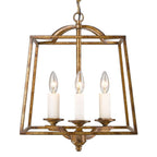Golden Lighting 3072-3P GG Grecian Gold Golden Lighting Athena 3-light Pendant In Grecian Gold Image 1