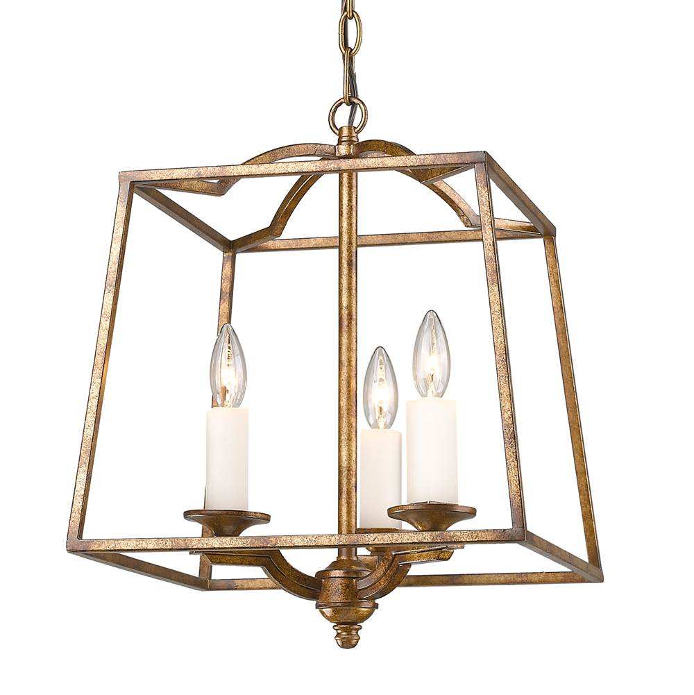 Golden Lighting Athena Golden Lighting Athena 3-light Pendant In Grecian Gold