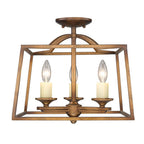 Golden Lighting Athena Golden Lighting Athena 3-light Semi-flush Mount In Grecian Gold