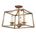 Golden Lighting 3072-SF GG Grecian Gold Golden Lighting Athena 3-light Semi-flush Mount In Grecian Gold Image 1