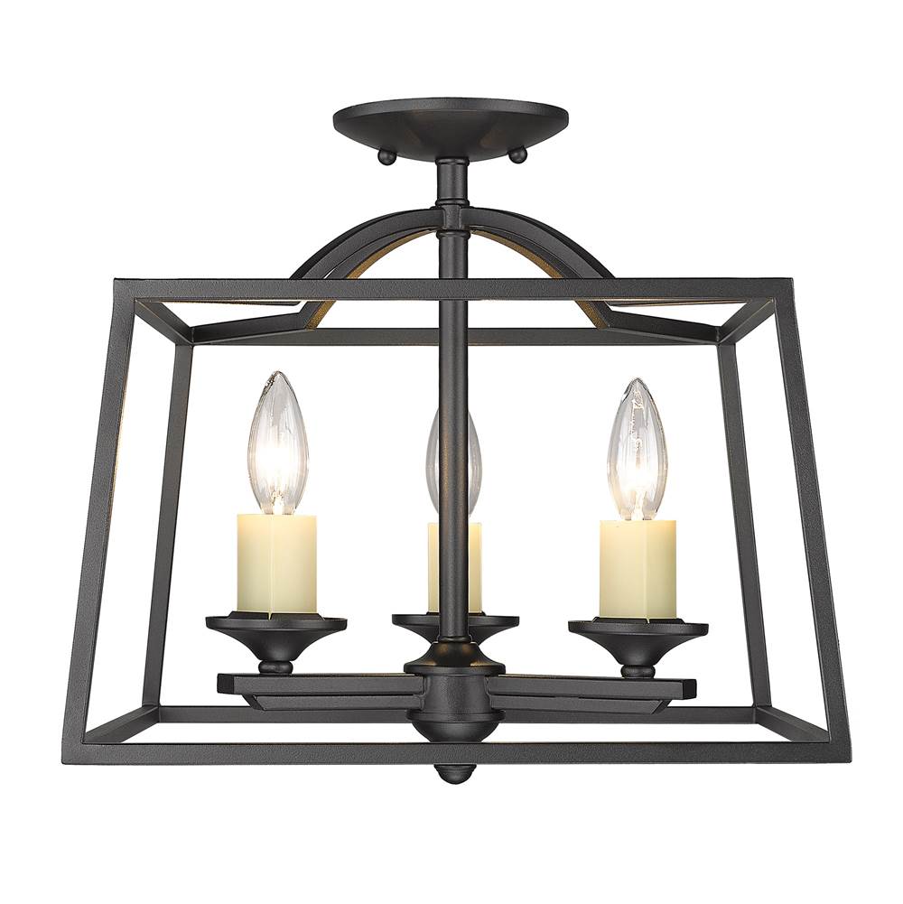 Golden Lighting Athena Golden Lighting Athena 3-light Semi-flush Mount In Grecian Gold